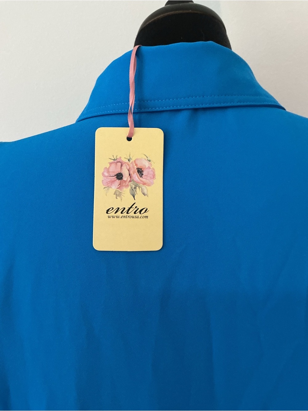 NWT Entro Button-Front Dress in Bright Blue size XL - Picture 9 of 14